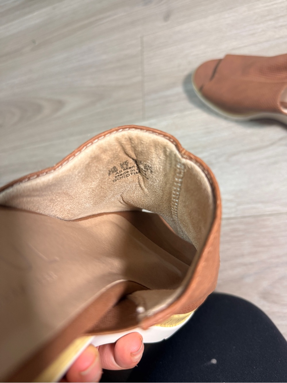 Soul Naturalizer Shoes Women Size 8.5M Brown Wedge Sandal Mules Peep Toe Slides - Picture 6 of 13